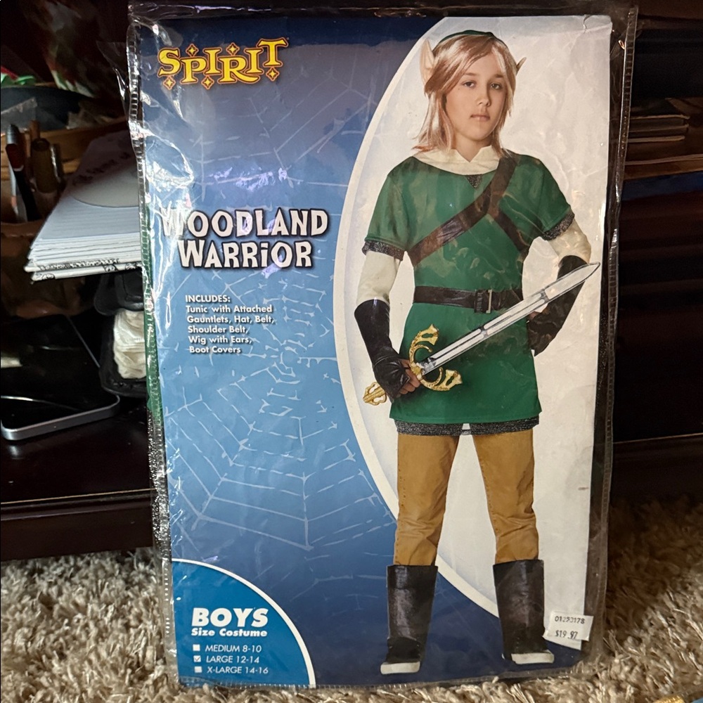 Spirit Woodland Warrior Kids Costume - Green and Brown